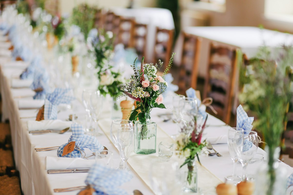 Elegant ballroom set for a celebration